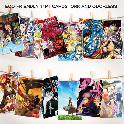 Anime Wall Collage Kit Aesthetic 60 PCS Anime Room Decor 4.2X6.2 Inch Small Anime Posters Manga Collage Kit, Anime Pictures for Wall Collage Kit