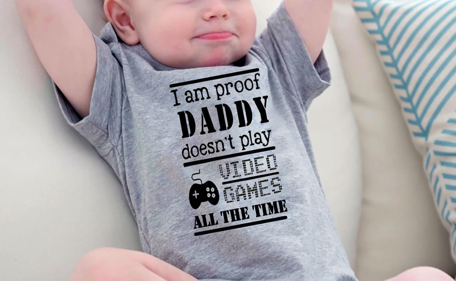 Neutral Baby Girls Boys Cotton Romper Cute Saying Newborn Clothes 0-12 Months…