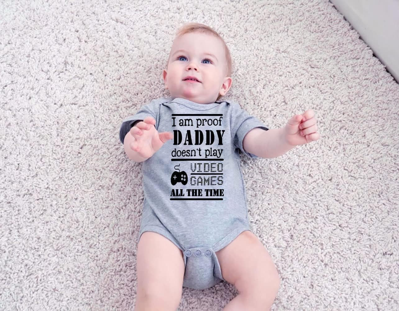 Neutral Baby Girls Boys Cotton Romper Cute Saying Newborn Clothes 0-12 Months…